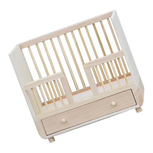 Vaguelly Mini Puppenhaus Zubehör Miniatur Puppenhaus Öbel Set Bett Für Puppenhaus Handgefertigtes Kleines Bett Für Kreative Spielwelten Ideal Für Und Sammler Mini Puppe von Vaguelly