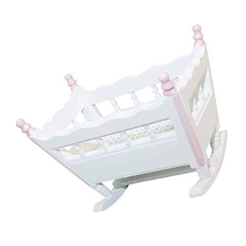 Vaguelly Miniatur Puppenhaus öbel Set Mini Wiege Aus Für Puppenhaus Hochwertiges Puppenmöbel Für Kreative Spielwelten Ideal Für Ab 3 Jahren von Vaguelly