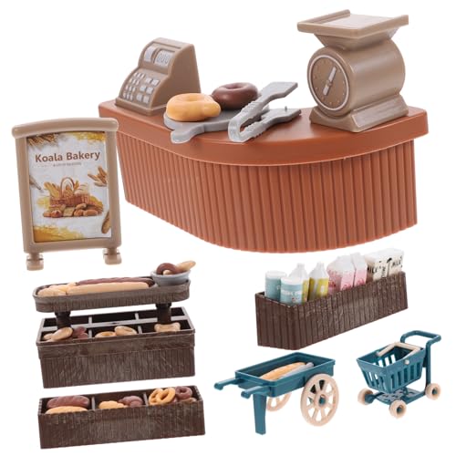 Vaguelly Miniature Bakery Shop Set für Puppenhäuser Realistische Backwaren Zubehör für Kreatives Spiel für Miniatur Enthusiasten von Vaguelly