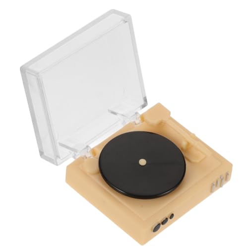 Vaguelly Miniaturer Retro Plattenspieler für Puppenhäuser Vintage CD Player Modell für Mini Haus Dekoration für Wohnzimmer Schlafzimmer und Esszimmer von Vaguelly