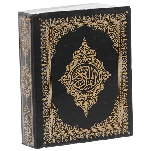 Vaguelly Miniaturmöbel für Puppenhaus Seitige Umklappbare Bibelbuch Dekoration Schwarz Gold Mini Buchspielzeug für Kreative Spielstunden von Vaguelly