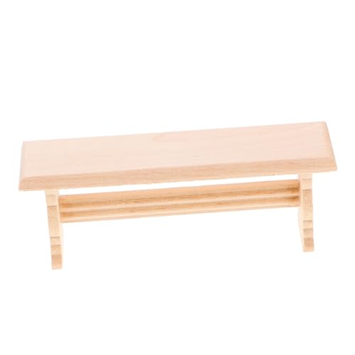 Vaguelly Miniaturtische und Stühle Feengartenstuhl Puppe vor, Spiel zu Miniaturen Möbel Modell Bank Miniatur-Bank Mini -Bank für Dollhouse Mini-Bank-Modell hölzern von Vaguelly