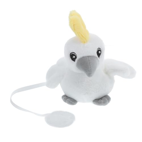 Vaguelly Mit der Schulter ausgestopfter Papagei Taube Halloween Vögel Figuren Künstliche Papageien-Requisite künstliche Papageienmodelle PP-Baumwolle Weiß von Vaguelly