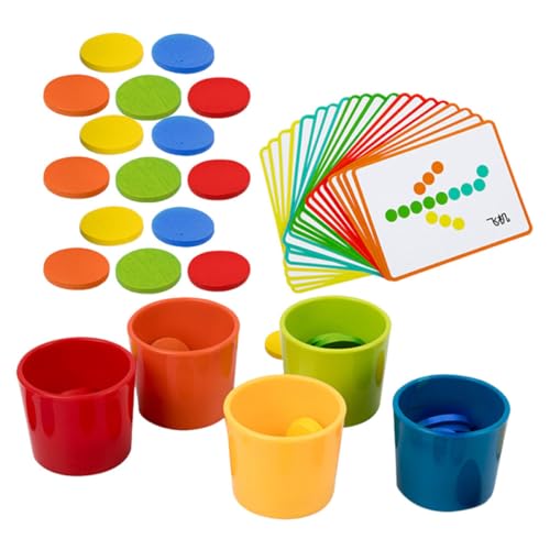 Vaguelly Spielsachen Kinder Spielzeug Jungen Montessori Set 1 Satz Farbklassifizierung Becher Für Ab 1 Jahr Lernspielzeug Zur Der Farb Und Formenerkennung Pädagogisches Für Kleinkinder von Vaguelly