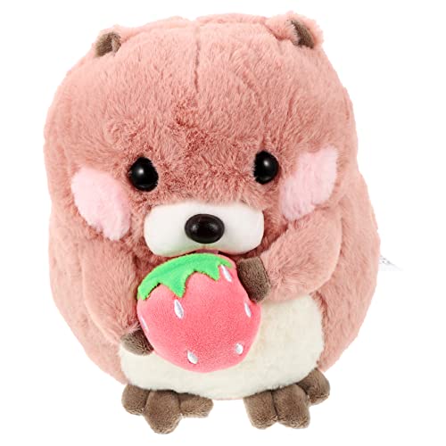 Vaguelly Murmeltier-Puppe Tierwelt Plüsch Hamster Puppen für Mädchen Kuscheltier Bodenmurmeltier gefüllte Bobac-Puppe Cartoon-Tierspielzeug Ausgestopfte Murmeltierpuppe PP Baumwolle Rosa von Vaguelly