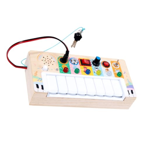 Vaguelly Musikalisches Holzspielzeug für LED Interaktives Frühes Lernen mit Elektronischen Komponenten Sicheres und Ergonomisches Design Fördert Musikalität und Farberkennung von Vaguelly