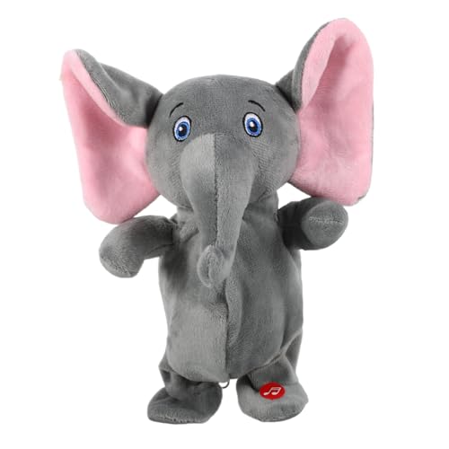 Vaguelly Musikalisches Plüschspielzeug Elefant mit Sprech und Gehfunktion Interaktives Gefülltes Stofftier für Geburtstagsgeschenk und Dekorativer für Kindergarten Vaguelly Musikalisches Plüschspielzeug Elefant mit Sprech und Gehfunktion Interaktives Gefülltes Stofftier für Geburtstagsgeschenk und Dekorativer für Kindergarten von Vaguelly