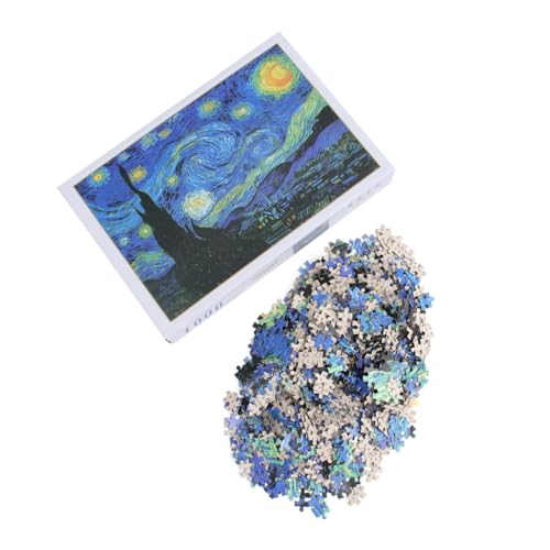 Vaguelly Nacht Himmel Jigsaw Puzzle Teile Ölbild Puzzle ohne Rahmen Präzise Schnitt Farbgenau für Erwachsene und Anspruchsvolles Kunstpuzzle Dekoratives von Vaguelly