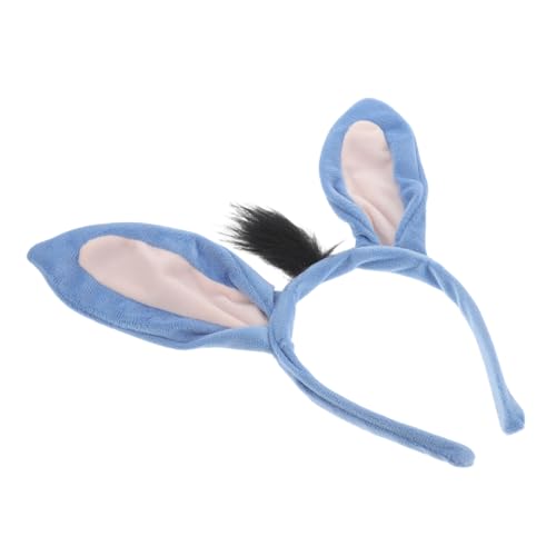 Vaguelly Niedliches Eselohren Stirnband für Cosplay Cartoon Tierkostüm Zubehör für Frauen Weiche Plüschmaterialien für Mottopartys und Karneval von Vaguelly