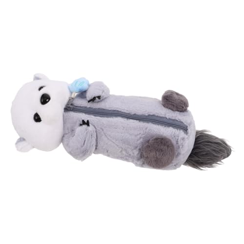 Vaguelly Niedliches Otter-mäppchen Aus Plüsch Für Schüler Praktische Stiftetasche Zur Aufbewahrung Von Schulmaterialien Und Tragbares Tier-mäppchen Für Junge Mädchen Und Schüler von Vaguelly