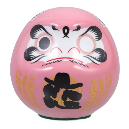 Vaguelly Ornamente wünschen Japan Innere Maskottchen klein glücksbringer Tanuki-Statue Dekorationen -Puppe, die plappert -Puppen -Puppe wackelt Keramik Rosa von Vaguelly