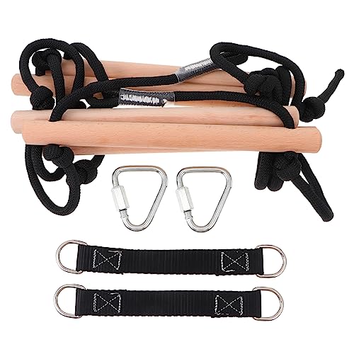 Vaguelly Outdoor-Kletterleiter aus Holz Outdoor draußen Kletterseil Holzleiter Babys Klettergerüst kletterndes Kinderspielzeugleiter Black Vaguelly Outdoor-Kletterleiter aus Holz Outdoor draußen Kletterseil Holzleiter Babys Klettergerüst kletterndes Kinderspielzeugleiter Black von Vaguelly