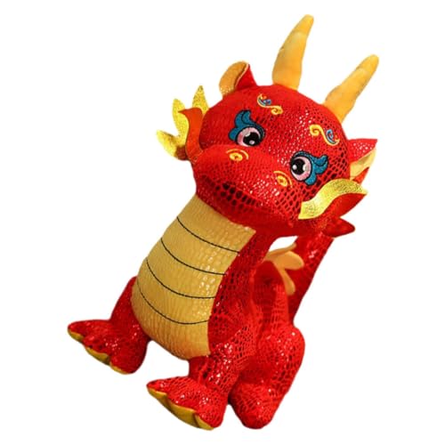 Vaguelly Plüsch Drache Süßes Drachenmaskottchen für Neujahr Dekoration für Partys Bett oder Auto Niedliches Plüschtier für Besondere Anlässe von Vaguelly