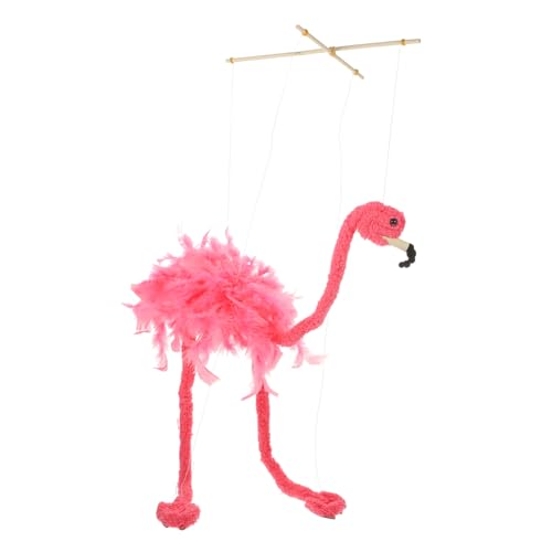 Vaguelly Plüsch Flamingo Marionette Puppenspielzeug aus Leichtem und Plüsch Interaktive Tiermarionette mit Glatter Verarbeitung Robust für Puppenspiele und Kreative Zufällige Farbe von Vaguelly