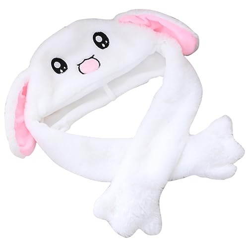 Vaguelly Plüsch Hase Hut mit Beweglichen Ohren Lustiger Ohrenspringender Hut für Kostümpartys Maskerade Halloween und Feste von Vaguelly