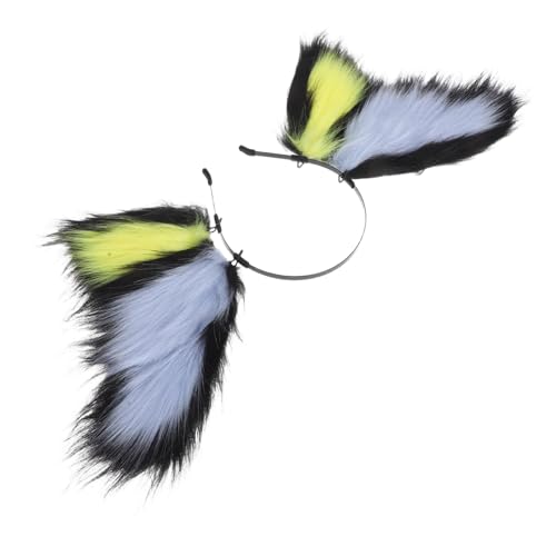 Vaguelly Plüsch stirnband mit Tierohren Leichtes Komfortables Cosplay accessoire für Mädchen Vielseitig Einsetzbar bei Halloween Karneval und Party Elfisches Design in Blau und Gelb Vaguelly Plüsch stirnband mit Tierohren Leichtes Komfortables Cosplay accessoire für Mädchen Vielseitig Einsetzbar bei Halloween Karneval und Party Elfisches Design in Blau und Gelb von Vaguelly