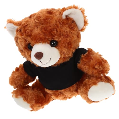 Vaguelly Plüschbär Stofftier Mit Weste Bequeme Gefüllte Bärenpuppe Für Zuhause Perfektes Kuscheltier von Vaguelly