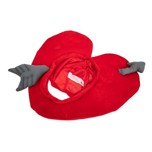 Vaguelly Herzförmiger Plüschhut Für Kostümpartys Lustiges Accessoire Für Halloween Valentinstag Und Fotoshootings Unisex Cosplay-kopfbedeckung Aus Hochwertigem Material von Vaguelly
