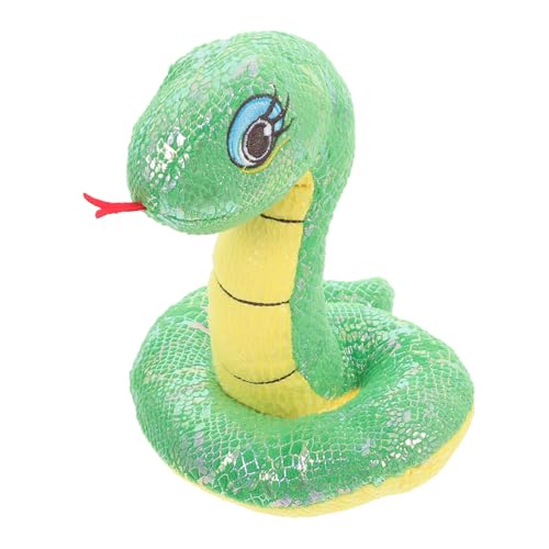 Vaguelly Plüschschlange Geburtstagsgeschenk Halloween Dekoration Spielzeugtiere kuschelschlange lustiges Gruselfilm Schlange Plüsch Streichschlangenmodell Pailletten Green von Vaguelly