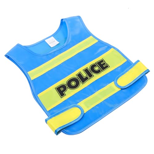 Vaguelly Polizeikostüm Pendellichtsteile Kinderkostüme Junge Weste Befestigung kleiner Weidenkorb coop Vorrichtungen Rockweste Halloween hausieren Hantel Haustier baumeln Polizeiweste Stoff von Vaguelly