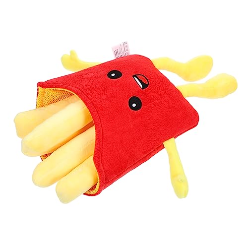 Vaguelly Pommes Plüsch Kissen LKW-Zubehör Pommes Kissen Snack-Kissen Ruhekissen Kissen albern Platte Kuscheltier Cute Pillow plushbit Sofa-Wurfkissen dekoratives Sofakissen Tuch rot von Vaguelly