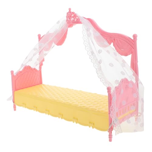 Vaguelly Puppenbett Für Prinzessinnen Mit Baldachin Miniatur Puppenhaus Zubehör Großes Bett Für Puppen Ideales Schlafzimmermöbel Für ädchen Farblich Gemischtes Design Vaguelly Puppenbett Für Prinzessinnen Mit Baldachin Miniatur Puppenhaus Zubehör Großes Bett Für Puppen Ideales Schlafzimmermöbel Für ädchen Farblich Gemischtes Design von Vaguelly