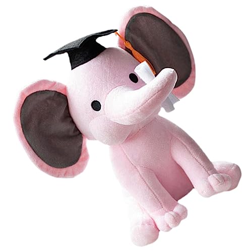 Vaguelly Puppe Süßer Elefant Plüsch Abschluss Plüschtier Plüsch Elefant Puppe Vorschulabschluss Elefantenfigur Abschlussgeschenke Abschluss Sie Kuschelig Weich Pp Baumwolle von Vaguelly