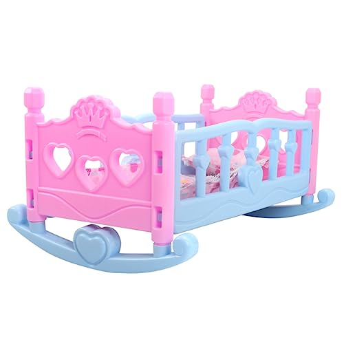 Vaguelly Baby Puppenbett Spielzeug Mini Puppenbett Puppenhaus Möbel Puppenbett Für Mädchen Kinderzimmer Zubehör von Vaguelly