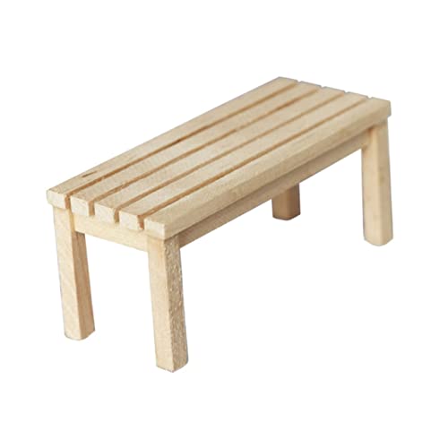 Vaguelly Puppenhaus-Bankmodell für kinderspielzeug puppenhauszubehör Holzbank Dekoration Bänke Terrasse Korb Werkzeug Mini-Hausschmuck kleine Hausdekoration hölzern Beige Vaguelly Puppenhaus-Bankmodell für kinderspielzeug puppenhauszubehör Holzbank Dekoration Bänke Terrasse Korb Werkzeug Mini-Hausschmuck kleine Hausdekoration hölzern Beige von Vaguelly