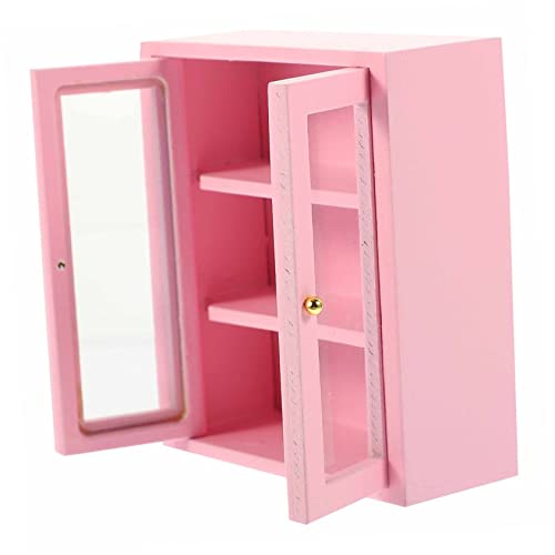 Vaguelly Puppenhaus Deko Rosa Wandregal für Miniaturküche für Kreative Gestaltung und Mikrolandschaftsdekoration von Vaguelly