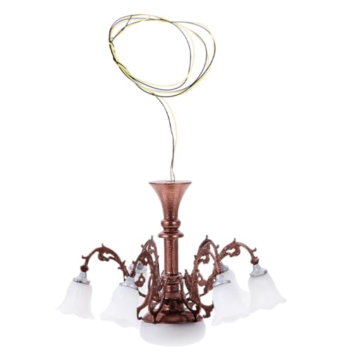 Vaguelly Miniatur-kronleuchterlampe Weißes Licht Dekorativer Für Mini- Für Puppenhaus- Und Sandkästen von Vaguelly