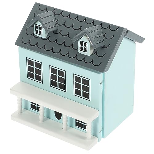 Vaguelly Puppenhaus Mini Möbel Rosa Kleine Villa Ornament Kleines Rosa Kleines Winzige Häuser Holzvilla Mini Handwerk Mini Häuser Landschaftsbau Requisitenhaus Modell Holz von Vaguelly