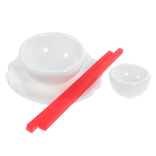 Vaguelly Puppenhaus Teeservice Set Miniatur Geschirrset Tasse Teller Schale und Stäbchen für Puppenhaus Dekoration und Miniaturszenen Vaguelly Puppenhaus Teeservice Set Miniatur Geschirrset Tasse Teller Schale und Stäbchen für Puppenhaus Dekoration und Miniaturszenen von Vaguelly