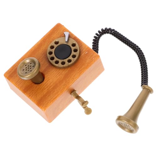 Vaguelly Doll House Vintage Mini Telefon Modell Realistische Miniatur Telefondekoration Für Puppenhaus Und Tisch Heimdekoration Für Sammler von Vaguelly
