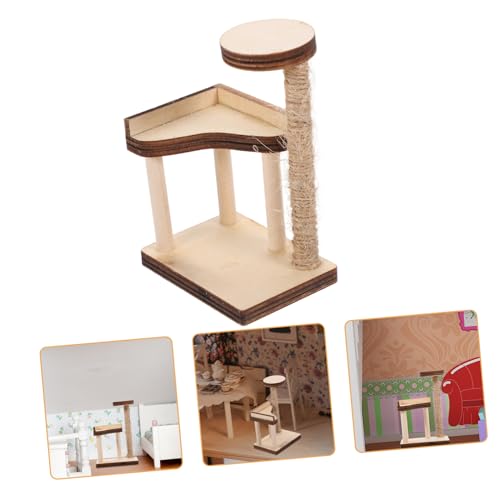 Vaguelly Miniatur-kratzbaum Aus Holz Für Puppenhaus Im Maßstab 112 Lebensechtes Katzenkratzbaum-Spielzeug Vaguelly Miniatur-kratzbaum Aus Holz Für Puppenhaus Im Maßstab 112 Lebensechtes Katzenkratzbaum-Spielzeug von Vaguelly