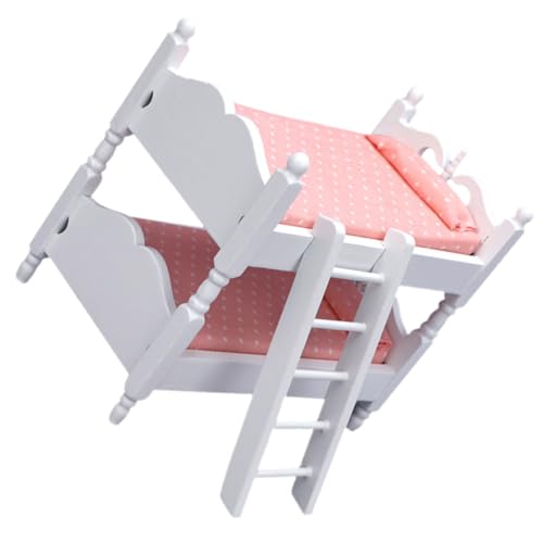 Vaguelly Puppenhaus-Schlafzimmer-Layout Möbel Miniatur-etagenbett Realistisches Mini-möbelmodell Für Fantasievolles Spielen Von Jungen Und Mädchen Vaguelly Puppenhaus-Schlafzimmer-Layout Möbel Miniatur-etagenbett Realistisches Mini-möbelmodell Für Fantasievolles Spielen Von Jungen Und Mädchen von Vaguelly