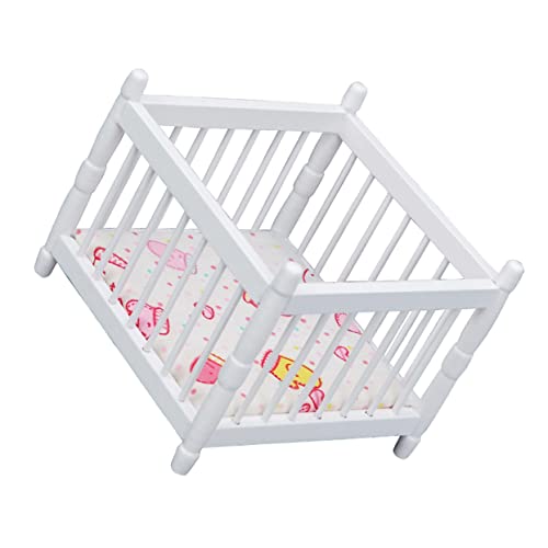 Vaguelly Puppenhausmöbel für kinderspielzeug kinderbetten Puppenbett babybetten Puppenmöbel Puppenhausbett Zubehör für Puppenhäuser Mini-Kinderbett Miniaturmöbel Stoff Weiß Vaguelly Puppenhausmöbel für kinderspielzeug kinderbetten Puppenbett babybetten Puppenmöbel Puppenhausbett Zubehör für Puppenhäuser Mini-Kinderbett Miniaturmöbel Stoff Weiß von Vaguelly