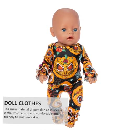 Vaguelly Puppenkleidung Halloween Kürbismuster für Amerikanische Mädchenpuppe Komfortables Buntes Outfit für Geburtstage und Halloweenfeiern Vaguelly Puppenkleidung Halloween Kürbismuster für Amerikanische Mädchenpuppe Komfortables Buntes Outfit für Geburtstage und Halloweenfeiern von Vaguelly