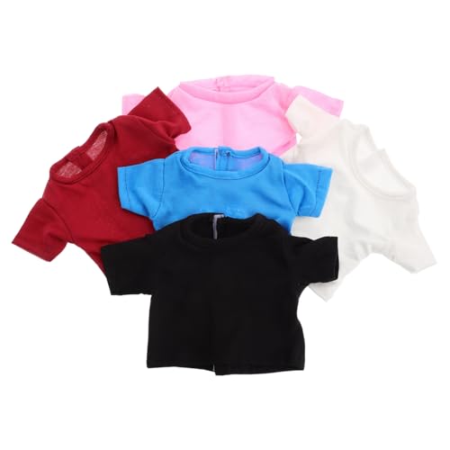Vaguelly T-Shirts Für Mädchenpuppen 5er-Pack Einfarbige Kleidung Zum Spielen Anziehen Modern Elegant Vaguelly T-Shirts Für Mädchenpuppen 5er-Pack Einfarbige Kleidung Zum Spielen Anziehen Modern Elegant von Vaguelly