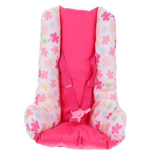 Vaguelly Puppensicherheitsstuhl Puppen autositz Puppenhaus Zubehör Puppenkleidung Puppenmode Puppe autositz So tun, als ob Sie Puppenzubehör würden Stoff Rosa von Vaguelly
