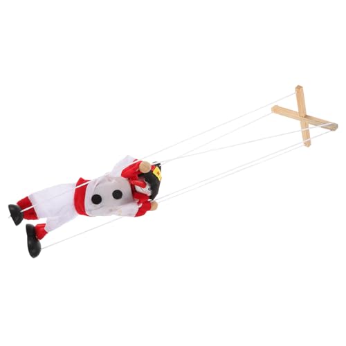 Vaguelly Weihnachts-schneemann-Puppe Aus Stoff Zugpuppe Für Kinder Kreative Weihnachtsdekoration Interaktives Spielornament von Vaguelly