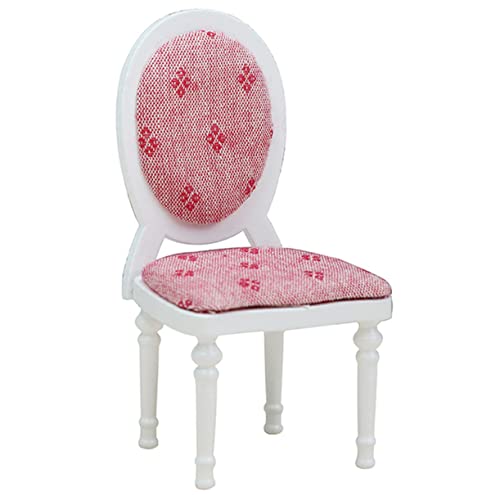 Vaguelly Puppenstubenstuhl Mini- Puppenhaus Mini-Loungesessel Miniaturhaus Sieht Puppe aus Dekoration Schlafzimmer Bedroom Decor Ornaments Miniatur-Stuhldekor simulierte Stühle Harz rot von Vaguelly