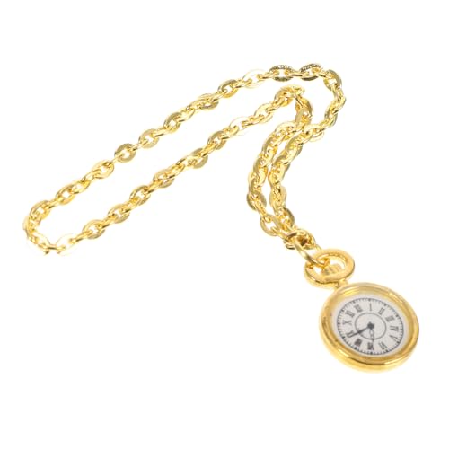 Vaguelly Puppenzubehör Kleine Taschenuhr Simulation Taschenuhr Puppenhaus Taschenuhr Miniatur Puppenmöbel Miniatur Mini Taschenuhr Legierung Golden von Vaguelly
