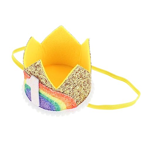 Vaguelly Rainbow Birthday Crown Hairband für Haarschmuck mit Ansprechendem Design für Geburtstagsfeiern und Besondere Anlässe von Vaguelly