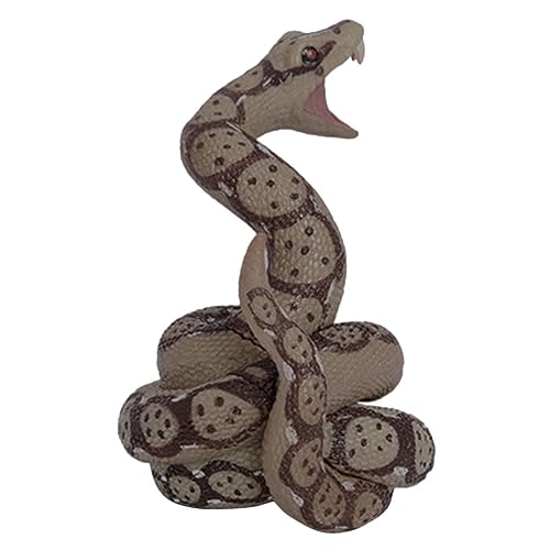 Vaguelly Realistische Schlangenmodell Figur Detailliertes Künstliches Reptil Gruselige Halloween Dekoration für Party Streichrequisit und Lernspielzeug von Vaguelly