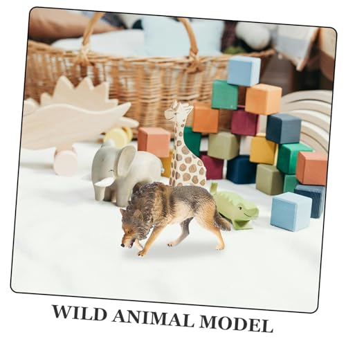 Vaguelly Realistische Wolf Figur Lernspielzeug Wildtier Modell Dekor Sammelfigur Geschenk von Vaguelly