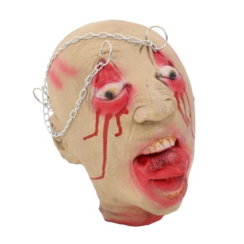 Vaguelly Realistischer Halloween Kopf Anhänger Künstlicher Menschenkörper Teil Lebensechte Blutige Horror Deko Gruseliges Party Requisit für Geisterhaus und Halloween Vaguelly Realistischer Halloween Kopf Anhänger Künstlicher Menschenkörper Teil Lebensechte Blutige Horror Deko Gruseliges Party Requisit für Geisterhaus und Halloween von Vaguelly