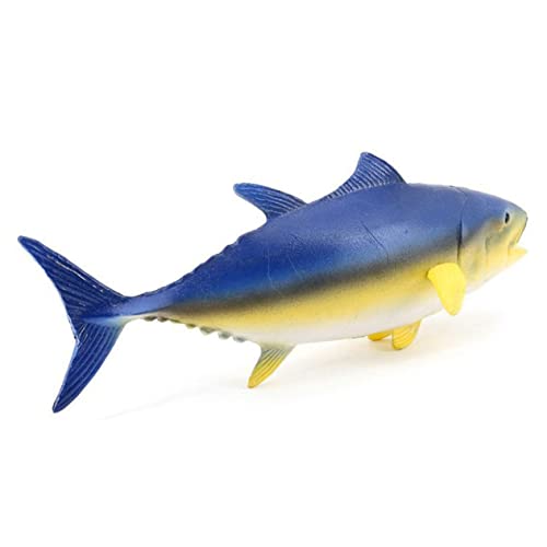 Vaguelly Realistisches Blauflossen Thunfisch Modell Lernspielzeug Meeresbewohner Figur Dekorative Sammelfigur für Kinderspiele und Schreibtischdekoration von Vaguelly
