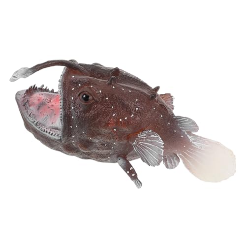 Vaguelly Realistisches Mini Meeresbewohner Anglerfisch Figur Authentisches Tier Modell für Sensorisches Lernen Koordination Meerestier Entdeckung von Vaguelly