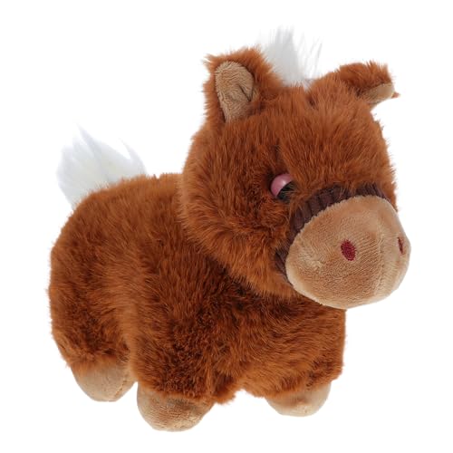 Vaguelly Realistisches Pferd Plüschspielzeug Chinesisches Neujahr Maskottchen Braunes Kuscheltier Weich Langlebig Für Erwachsene Wohn Büro Party Dekoration von Vaguelly